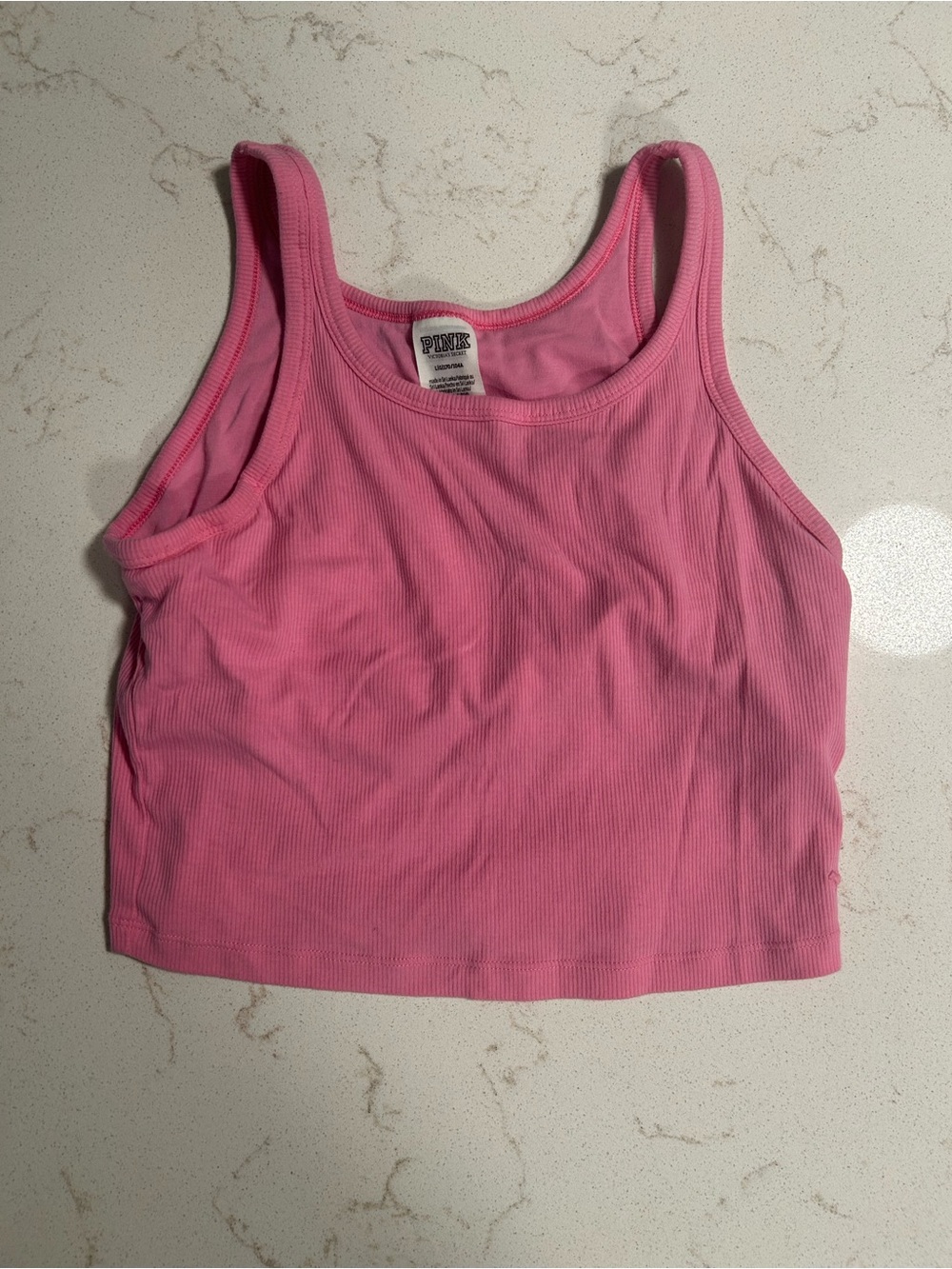 PINK Victoria's Secret Pink Ribbed Crop Tank